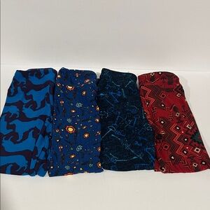 Lot of 4 Rare NWOT LuLaRoe Kids Leggings size S/M! Dogs, Space, Keys, Aztec